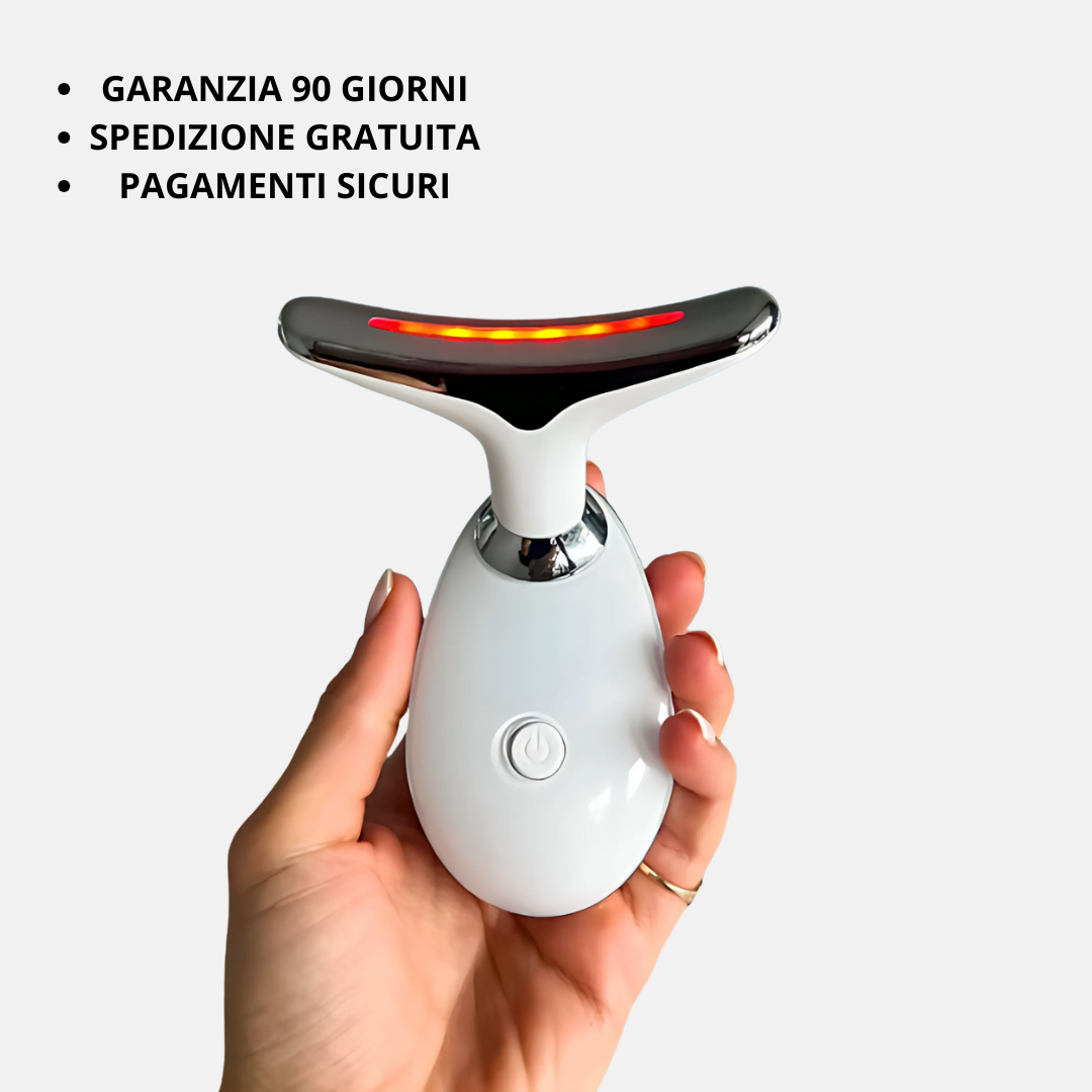 SILVER ROSE | Massaggiatore Viso LED