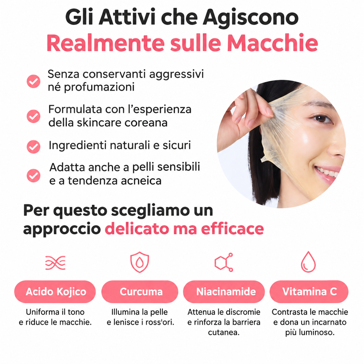 Maschera Notte anti-macchie all'acido kojico e curcuma